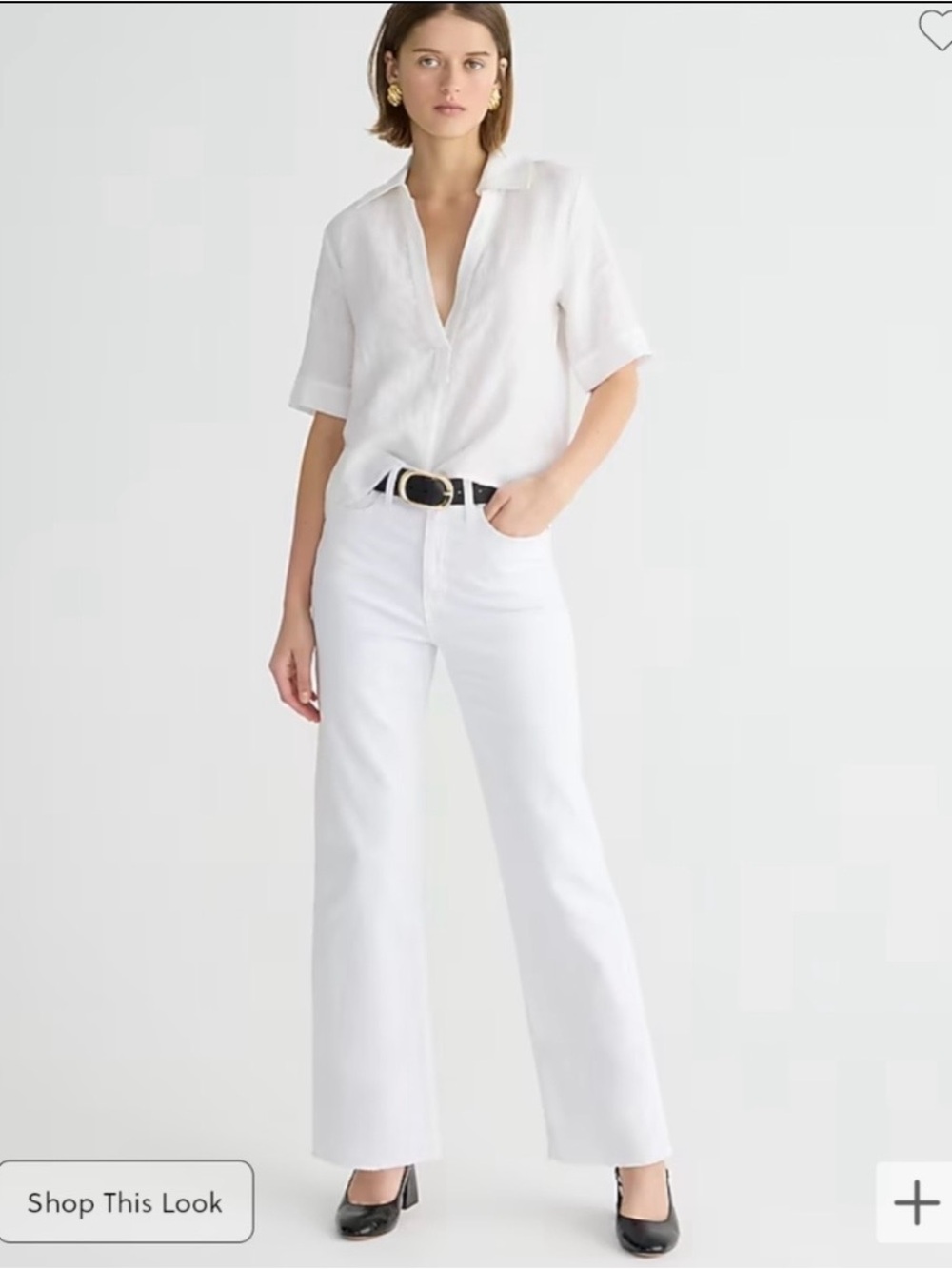 NWT J Crew Factory White High-Rise Slim Wide-Leg Women's Jeans size 28